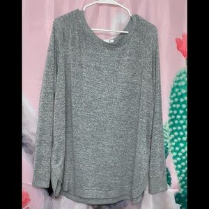 Like a new Heather gray long sleeve sweater.